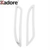 For Tesla Model S 2017 2018   Chrome Car Rear Bumper Fog Light Lamp Cover Trim Tail Foglights Bezel Trims Accessories