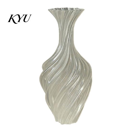Charmante Heimdekorationsvase 3D-gedruckte Vase, Verdrehtes Wirbeldesign, Minimalistischer Tisch-Pflanztopf zur Stressbewältigung, Hydroponische Blume für Wohnzimmer