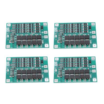 4 vnt. Ličio baterijų balansavimo modulis 4S 18650 apsaugos PCB elementų plokštė 40A maitinimo priedai