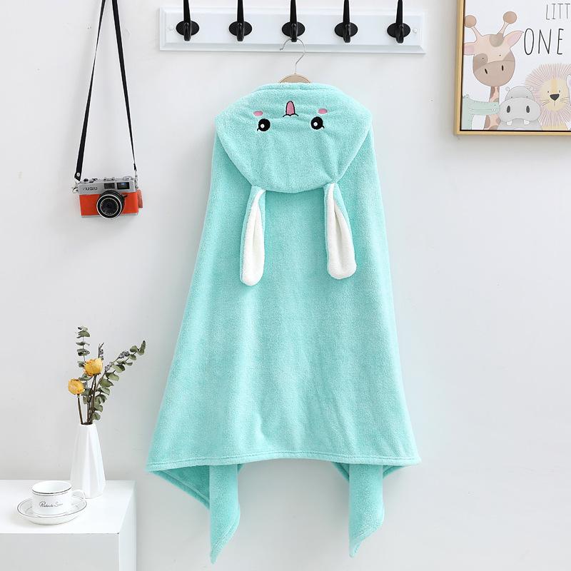 Children's Cartoon Bathing Hooded Oversized Baby Embroidered Bathrobe