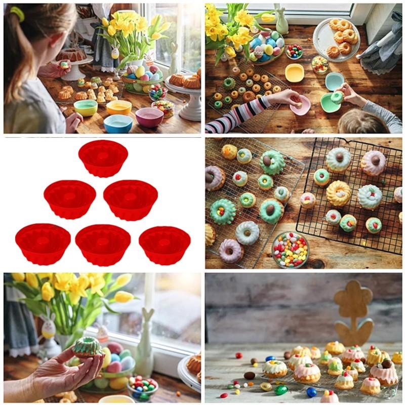 Silicone Cake Mold Food Grade BPA Free Reusable Flexible Non-Stick Baking Tool for Home Bakery DIY Cheese Cake Mousse Making