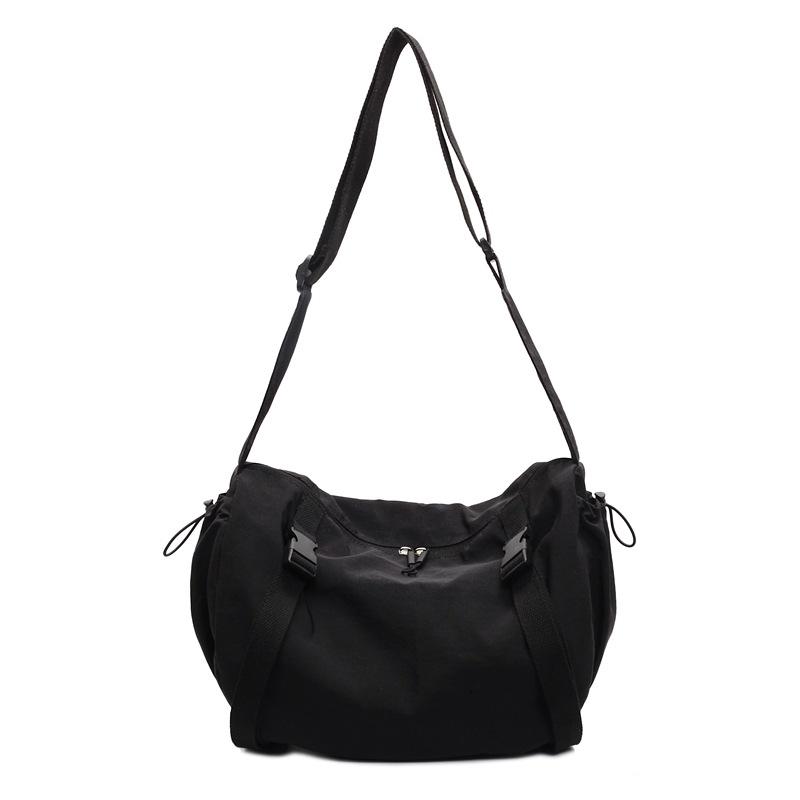 

Студенческая сумка-мессенджер Женская сумка через плечо Однотонная сумка кроссбоди чёрный