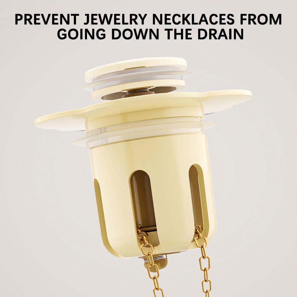 Bathroom Sink Stopper With Anti-Clogging Filter Basket For Shower Bathtubs