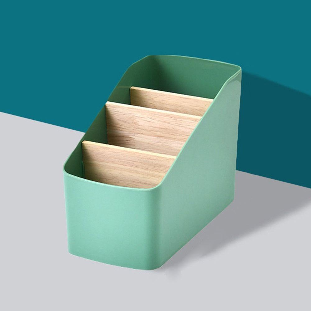 Cosmetic Storage Desktop Storage Box 4 Grids Living Room Organizer Remote Controller Storage Box