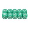 10Pcs Dice Set 6 Sided Waterproof Antioxidant Finger Guessing Game Dice for Board Game Education Green