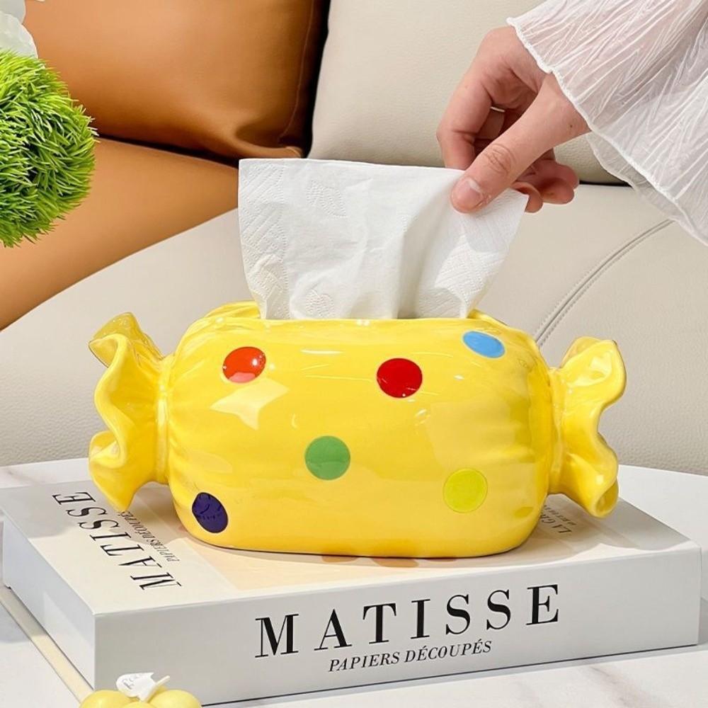 Modern Candy Tissue Box Polka Dot Tissue Storage Storage Box Napkin Box Dining Table