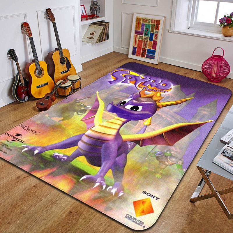 S-Spyro's Dragon Printed Carpet Fashion Yoga Mat Non-Slip Carpet Bedroom Decoration Outdoor Carpet Bedroom Birthday Gift