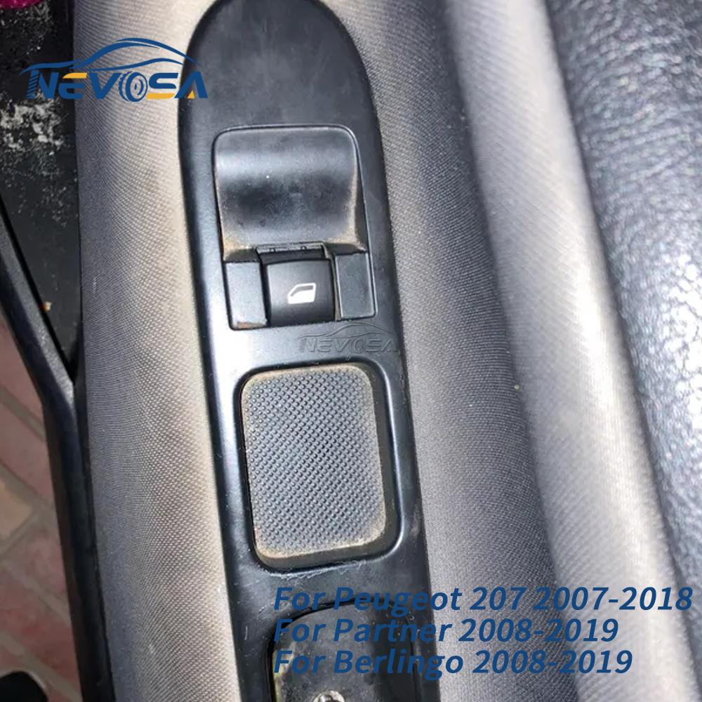 Single Button For Peugeot 207 SW Van CC 2008- Partner Berlingo Car Power Window Switch 6490E2 6554QP 6490.E2 6554.QK 966579272ZD