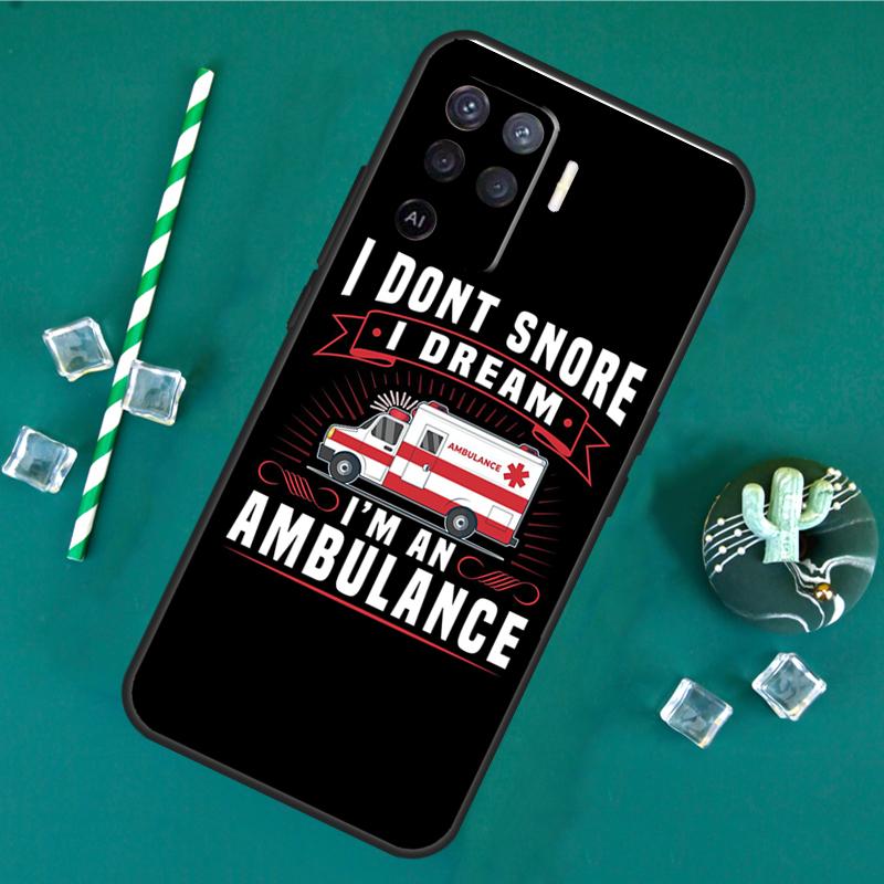 Ambulance Car Case For Oppo A40 A60 A80 A16 A76 A96 A18 A38 A58 A78 A98 A91 A15 A17 A74 A94 A54 A57S Cover