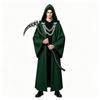 Halloween Dark Chains Hooded Robe Set Medieval Wizard Priest Cosplay Party Costume