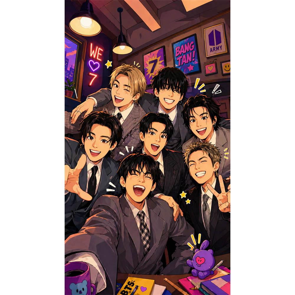 DIY Diamond Painting Kit Korean Boy Group BTS Series Full Drill Diamond Embroidery Art,Mosaic Cross Stitch Home Decor