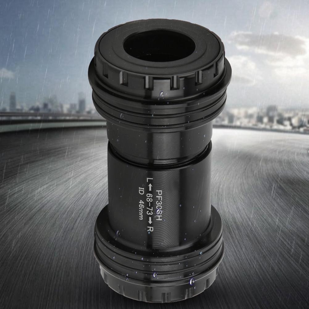 PF30 Alloy Bike Integrated Thread Screw In Locking Bottom Bracket 46MM for Crankset Bicycle Accessory