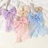 Women Hairpin Cartoon Bowknot Long Ribbon Decor Back Head Hair Clip Hair Styling Tool Hair Accessory