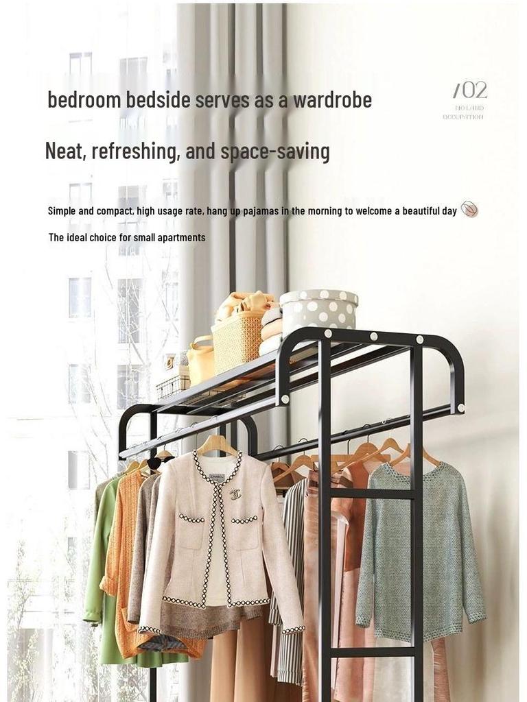 Vertical Clothes Drying & Coat Rack for Balcony or Bedroom