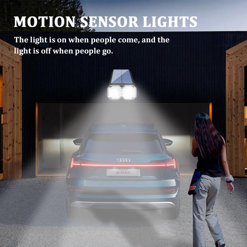 8W Upgraded Solar Landscape Light IP67 Waterproof Dusk-to-Dawn RGB White Warm White Solar Spotlights Wall Lights for Driveway 10LED