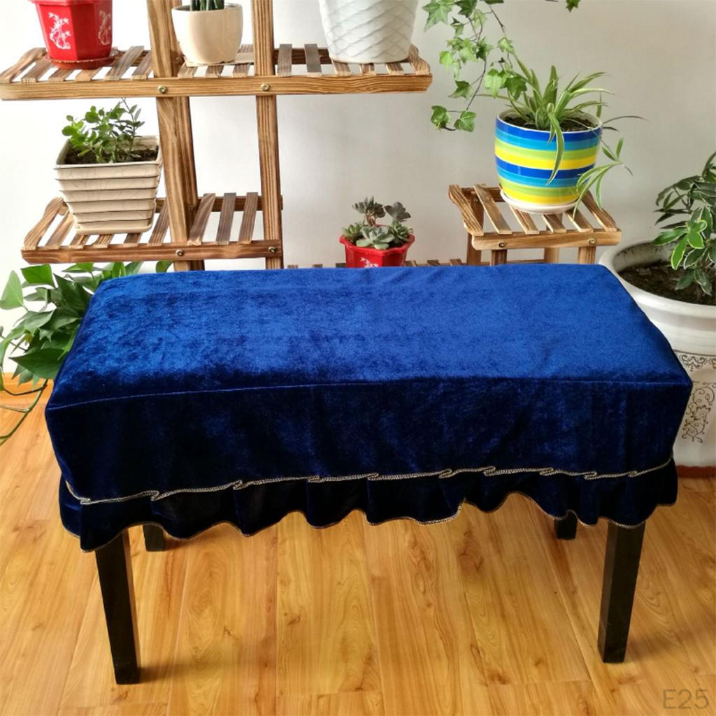 1-Seater / Premium Pleuche Piano Stool Cover Sleeve with Macrame Decorated VARIOUS COLORS