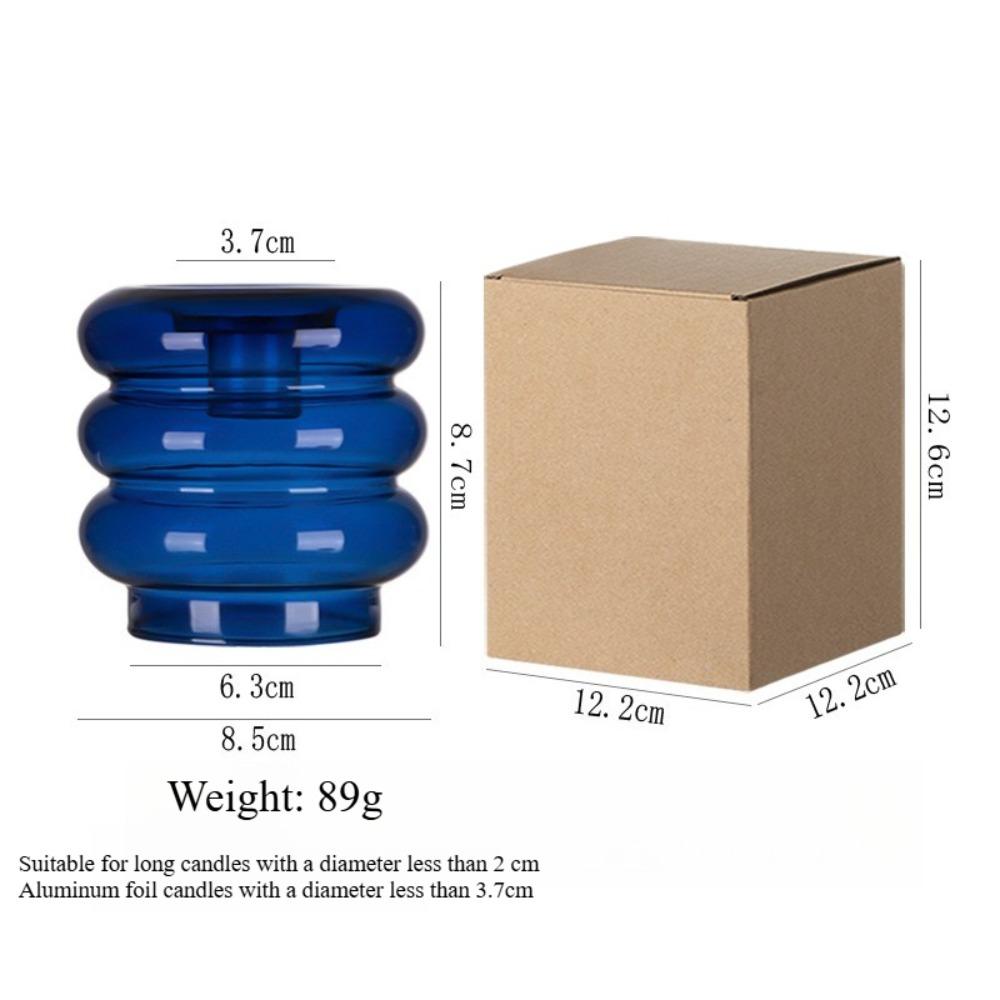 Modern Coloful Glass Candleholder Creative Taper Holders Nordic Home Restaurant Decorations Party Table Centerpiece