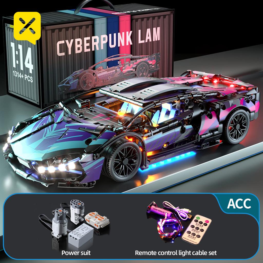 ToylinX 1314PCS Speed Car Building Block Technology Building Model Setting Supercar Brick Puzzle Toy Car For Children And Adults