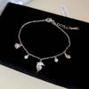 Sea Series Metal Shell Dolphin Bracelet Imitation Pearl Beach Hand Chain  Couple Gift