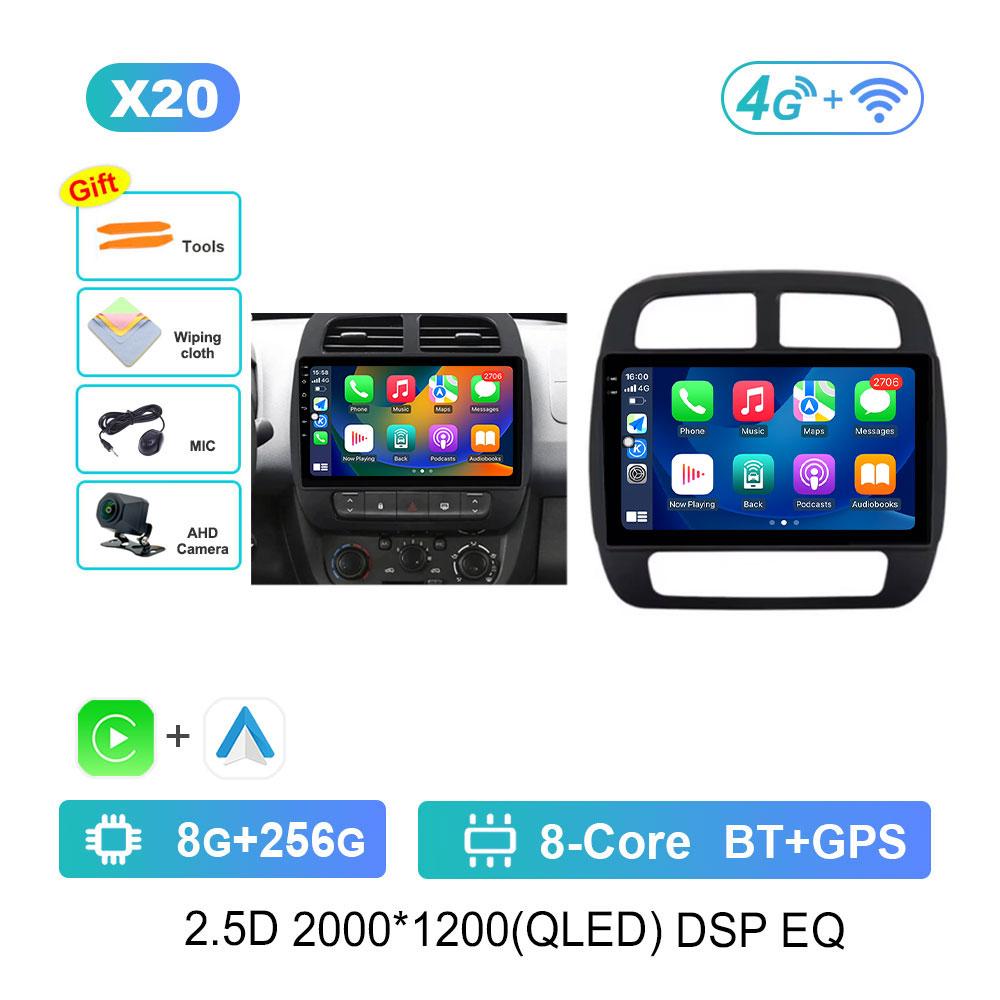 DSP Stereo Car Radio Multimedia Player for Renault KWID K-ZE Dacia Spring 2015 - 2018 GPS Navi Android 14 BT WiFi 4G Auto Tools