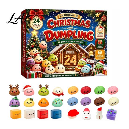 Christmas Gift Calendar 2026, Squeeze Advent for Kids 24 Days Mini Dumpling Figures Countdown
