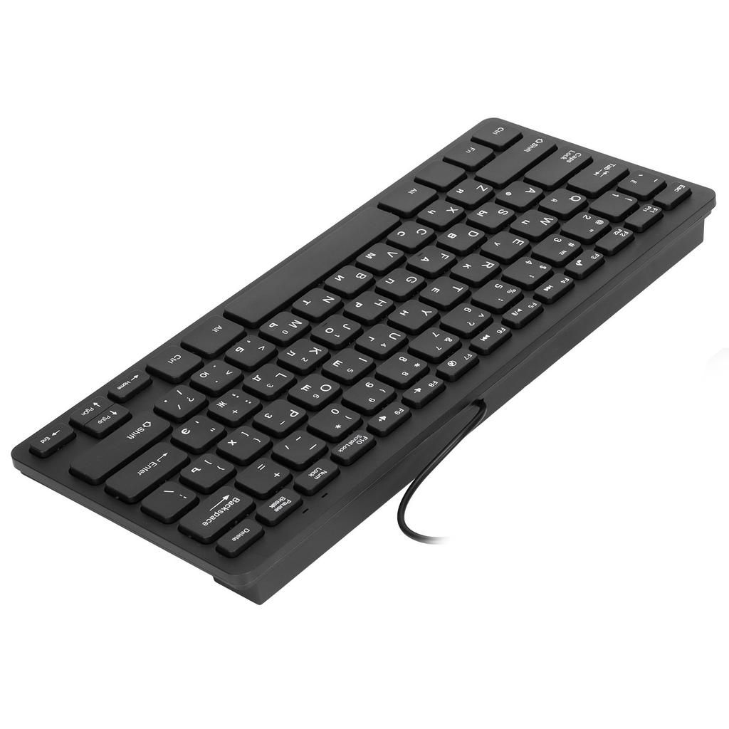 Computer Keyboards Ergonomic Design UltraThin Mini Durable Wired 78 Keys Mechanical Keyboard for PC Laptops(Russian )