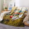 Hilda Art Printed Flannel Blanket, soft throw for bedroom sofa, washable, fan merchandise, great gift.