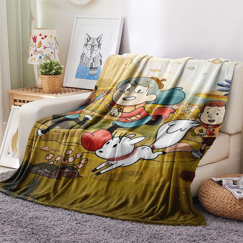 Hilda Art Printed Flannel Blanket, soft throw for bedroom sofa, washable, fan merchandise, great gift.