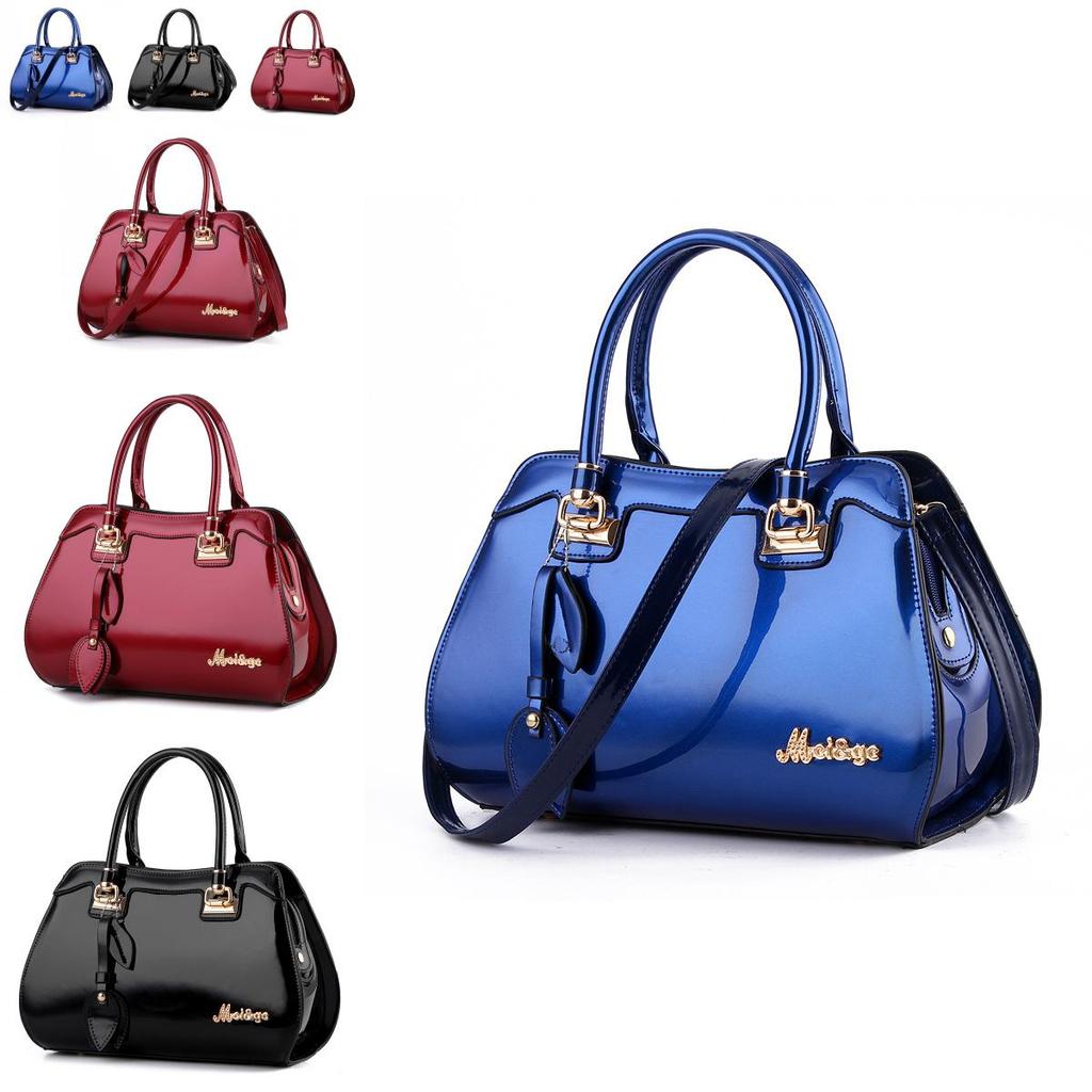 Stylish 2024 Fashionable Red Handbag With Shiny Finish For Women Ideal For Moms
