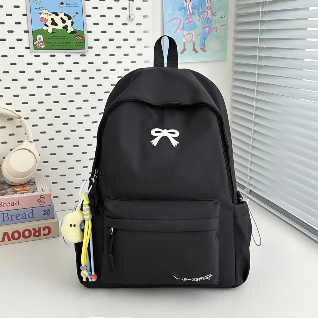 New Butterfly Knot High-Fashion Korean Style Commuter Student Backpack Large Capacity Travel Bag