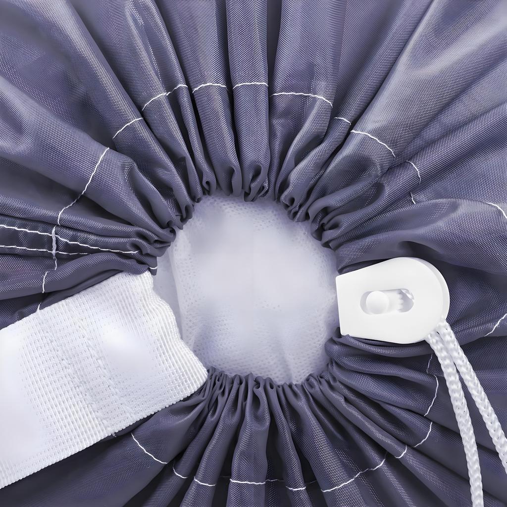 Rip-Resistant Laundry Bag with Shoulder Strap | Collapsible Storage for College Dorm | Durable Nylon Drawstring Design, Grey