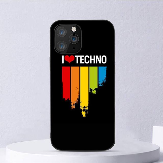 Techno Music Fashion Black For iPhone Samsung Galaxy Redmi Note S 17 16 15 14 13 20 24 25 54 Pro Max Ultra Fe Air Cover Poco