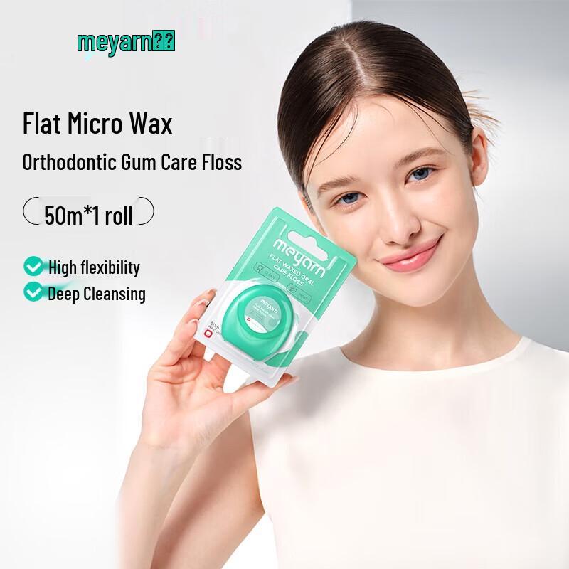 meyarn Flat Waxed Mint Dental Floss