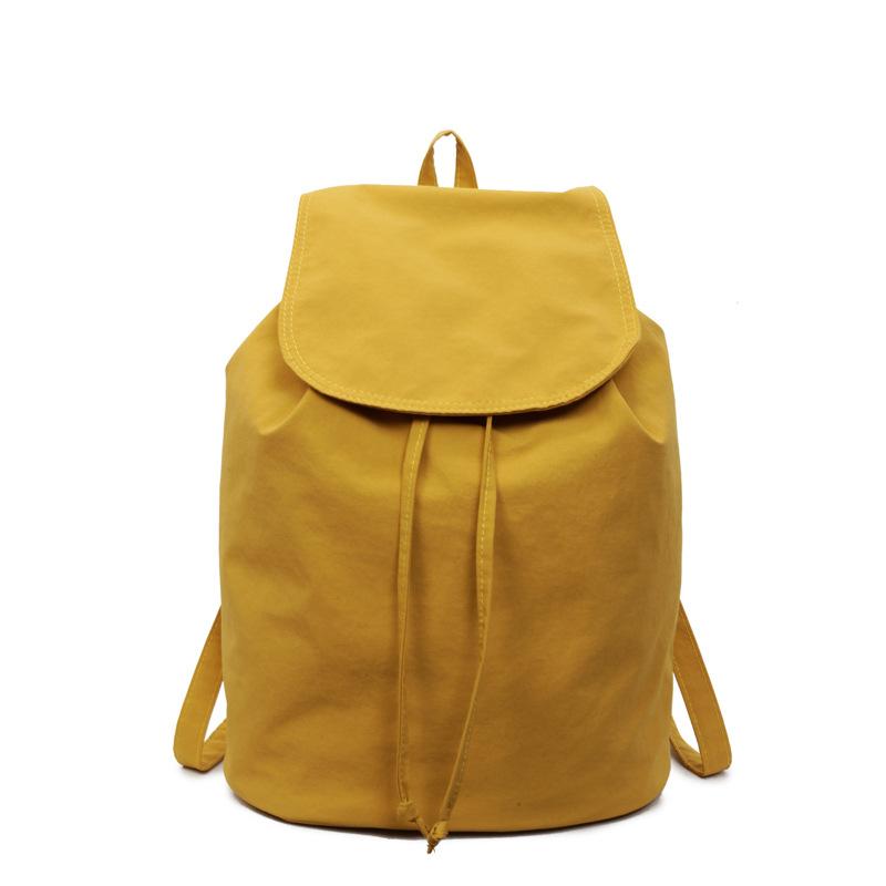 Solid Color Backpack Women's Commuter Bag Student Schoolbag Outdoor Backpack