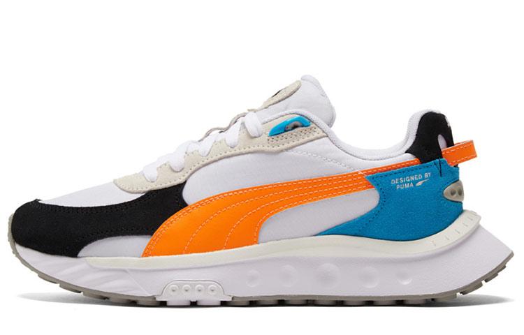 Puma Wild Rider  Rollin  - White Orange Glow  35.5