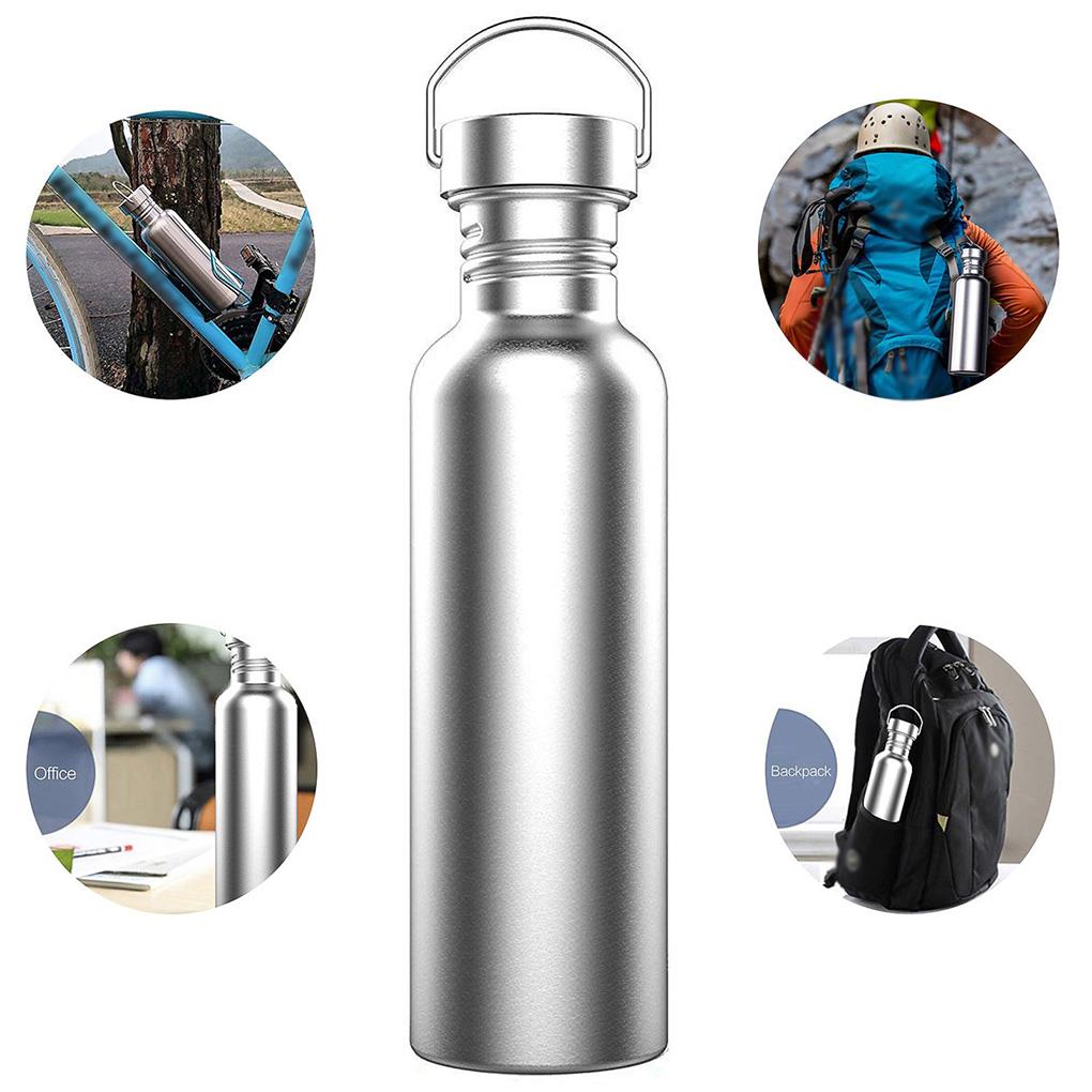 Stainless Steel Water Bottle Insulated Wall Vacuum Sport Bottles 350ml/500ml/750ml Sports Flasks with Handle Waterproof