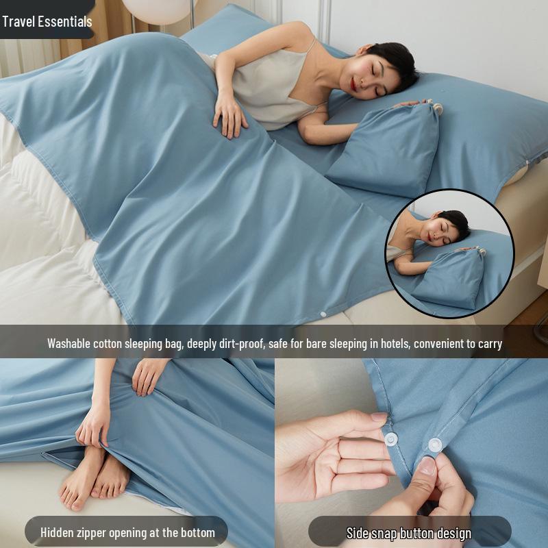 Portable Travel Sleeping Bag & Bed Sheet Set - 3-Piece Duvet Cover for Outdoor and Business Trips