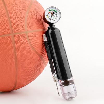 Ball Pump with Pressure Gauge Dual Action Sports Ball Pump with Needle Air Inflation Hand Pump for Basketball Soccer Football