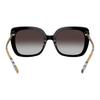 Burberry 4323F New Striped Series Elegant Vacation Style Fashion Square Sunglasses Women sunglasses Black BE-S-4323F-38538G