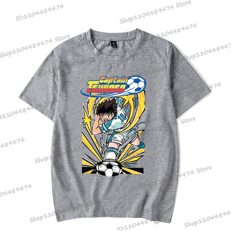 Comic Captain Tsubasa T-shirt Hip Hop Football Lover Gifts Short Sleeve T Shirt Cartoon Fashion Men Women Anime Streetwear