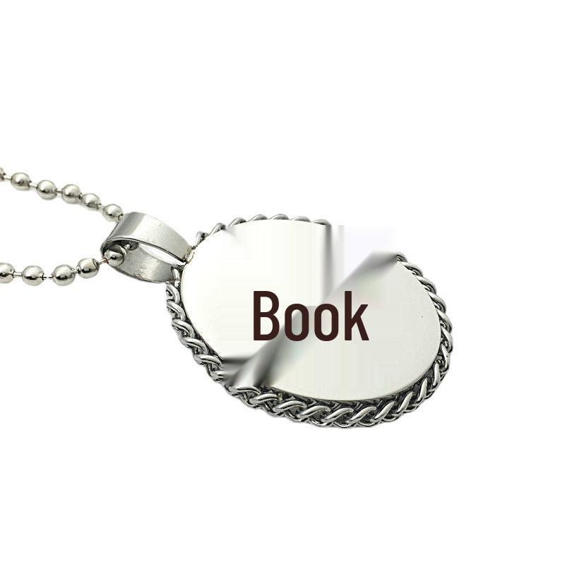 Stainless Steel Oval Medical Logo Necklace Pendant