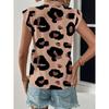 Fashion Leopard Print Print Sleeveless Pullover Tops Women 2025 Summer New Arrival Casual Loose I-Shaped Round Neck Vest Women