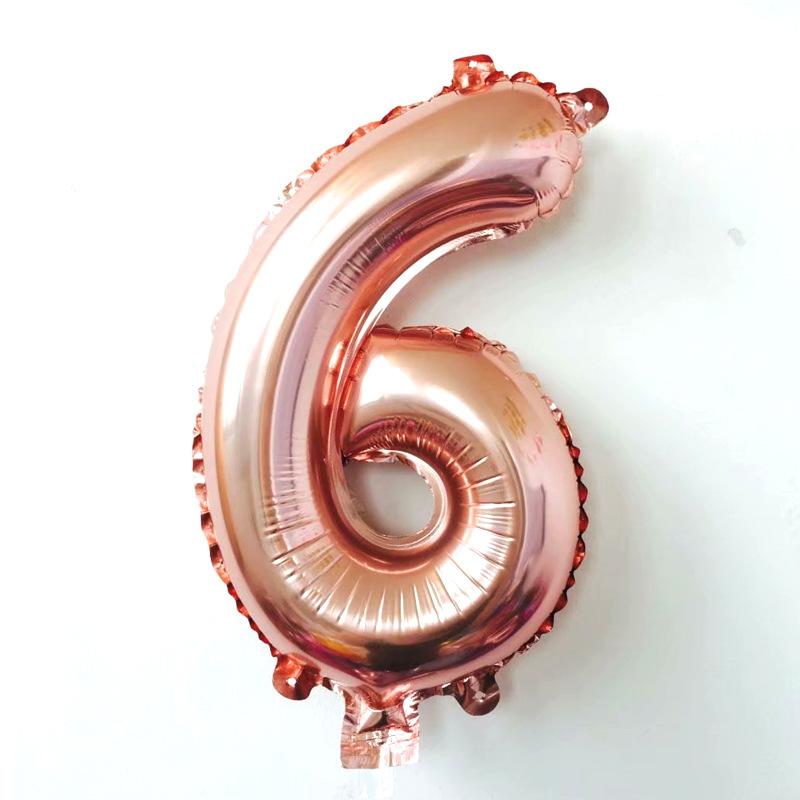 32-Inch Rose Gold Digital Balloon, Medium Aluminum Film Alphanumeric 0-9 Inflatable Decorative 2023 New Year'S Balloon