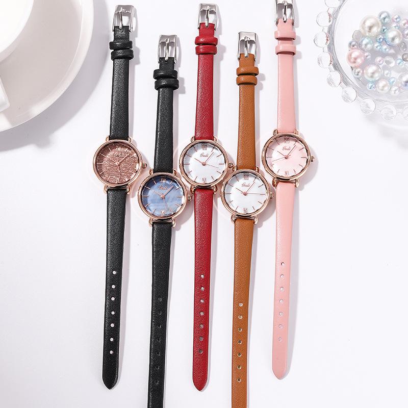 Women'S Belt Watch Simple Casual Ultra-Thin Quartz Women'S Watch Fashionable And Compact Watch With