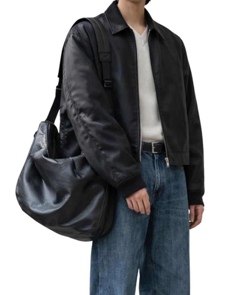 Bymoss Borsa a tracolla in pelle con pinces Nera 26Cb1
