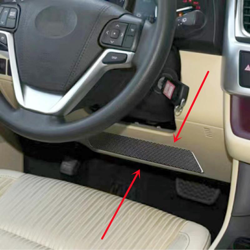 Carbon Fiber Car Start Button Steering Wheel Cover Trim Strips Stickers For Toyota Highlander Car Styling Interior