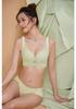 Women's Lace Minimizing Bra Set: Wireless, Thin with Sandwich Cups for Large Bust, Anti-Sagging, Gathers Side Breasts.
