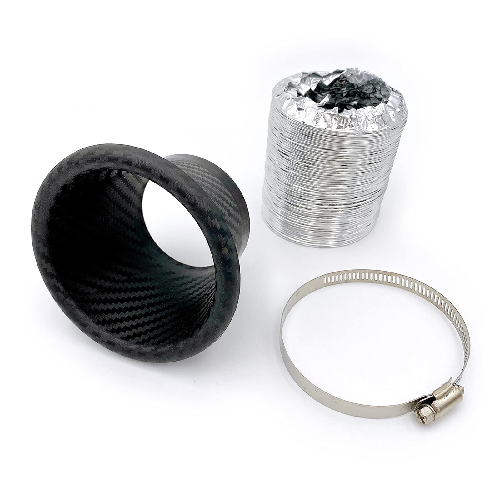 

Meliore Універсальний Повітрозабірник з сухого карбону Повітропровід для охолодження гальм Повітрозабірник на бампері/капоті Впускний отвір для протитуманних фар one size