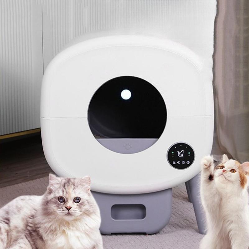 Smart Cat Litter Box Closed Toilet Large Capacity Automatic Cat Litter Box Self Cleaning Cat Bedpans Deodorizing Toilet Supplies