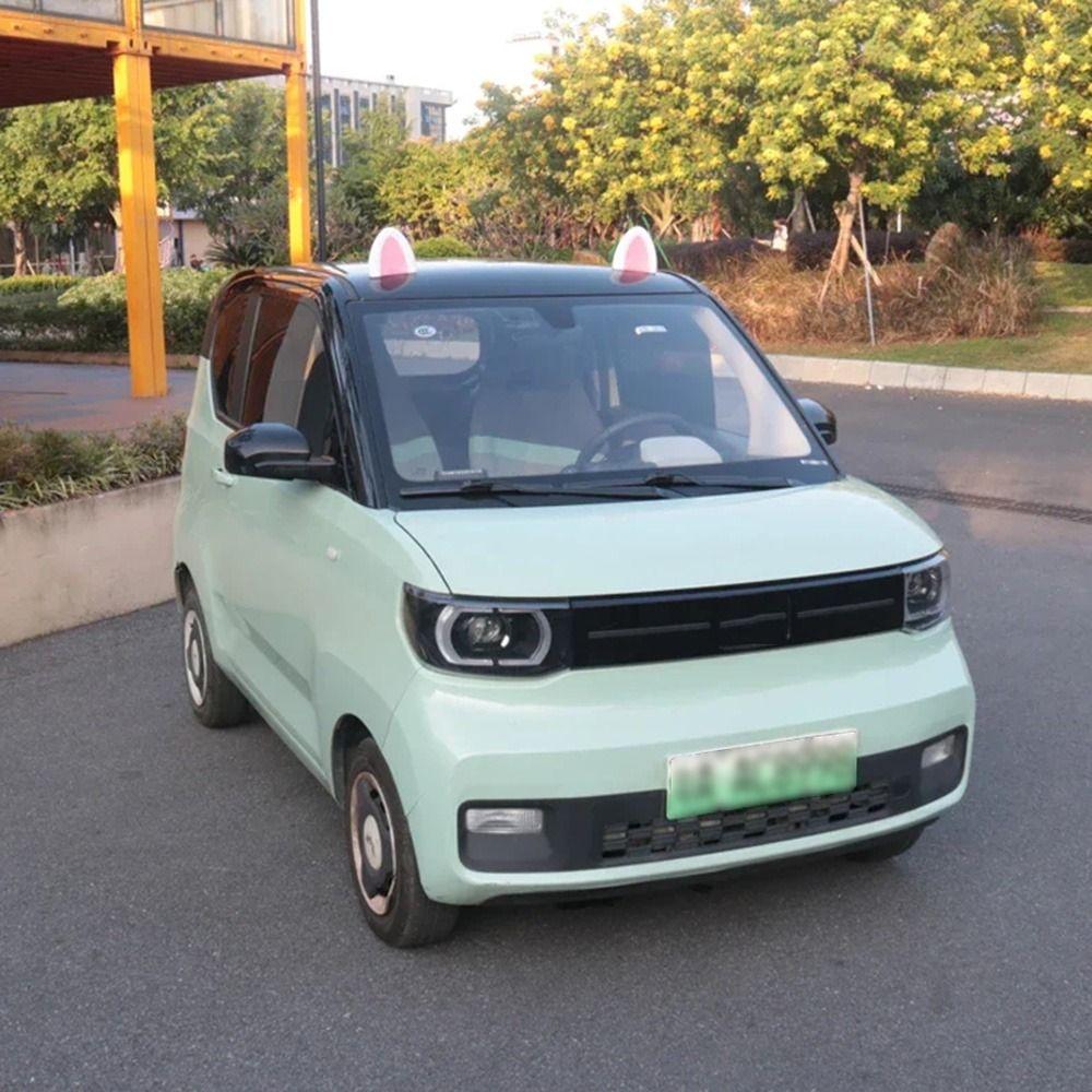 2Pcs Paste Solar Cat Ears/Bear Ears Cartoon Luminous Exterior Ornaments  Car Modified